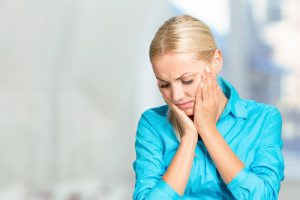 woman holding jaws