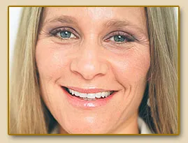 Middle aged woman smiling
