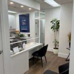 A chair at the front desk.